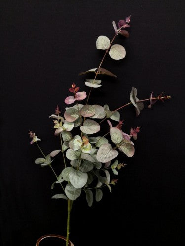 Lifelike Eucalyptus Spray in vibrant Green and Red, perfect for elegant floral arrangements and year-round decor.