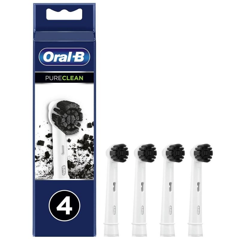 Charcoal-infused bristles toothbrush heads for superior plaque removal and gum health, compatible with all Oral-B electric models.