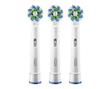 Replacement Oral-B toothbrush heads with 16-degree angled bristles for superior plaque removal and compatibility with Oral-B handles.