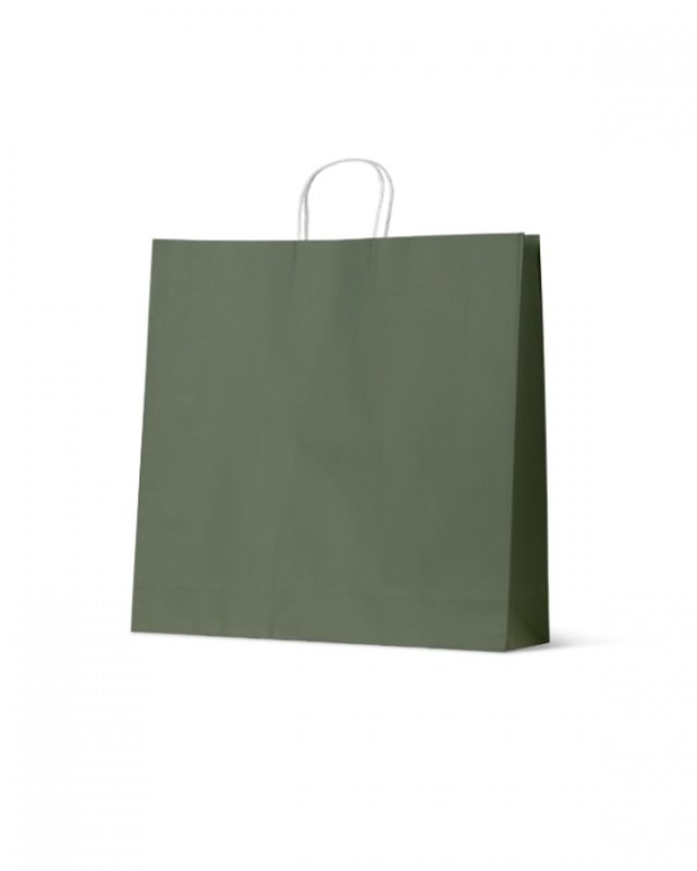 Extra large Earth Green paper bags from the Earth Collection, eco-friendly, stylish, and perfect for retail and gifting.