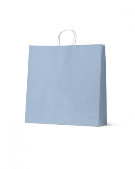 Extra large French Blue paper bags, eco-friendly and stylish, perfect for retail and gifts, pack of 100.