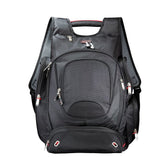 Checkpoint-friendly backpack with side entry for 17-inch laptops, multiple pockets, and padded comfort straps.