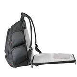 Checkpoint-friendly backpack with large laptop compartment, multiple pockets, and padded straps for easy travel.