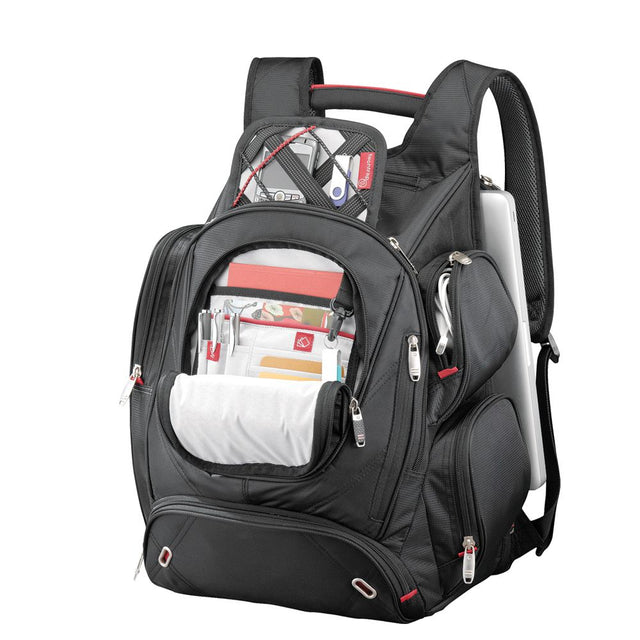 Checkpoint-friendly backpack with dedicated laptop compartment, padded straps, and multiple pockets for convenience.
