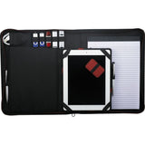 iPad Zippered Padfolio Vapor by Elleven with removable Tech Trap, easel stand, card pockets, and writing pad for professionals.