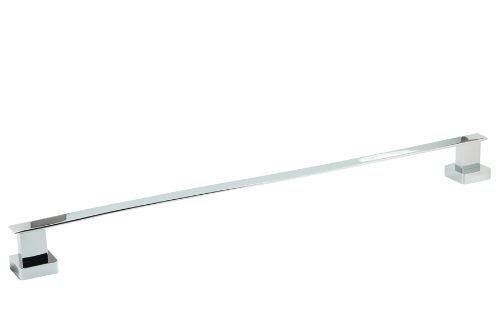 Sleek chrome-plated 600mm towel rail made of solid brass, enhancing bathroom decor with elegance and durability.
