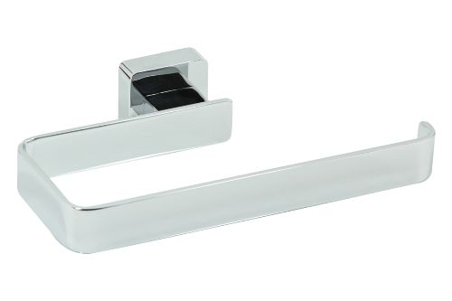 Elegante chrome-plated hand towel ring in solid brass, combining durability and sleek design for a stylish bathroom accent.