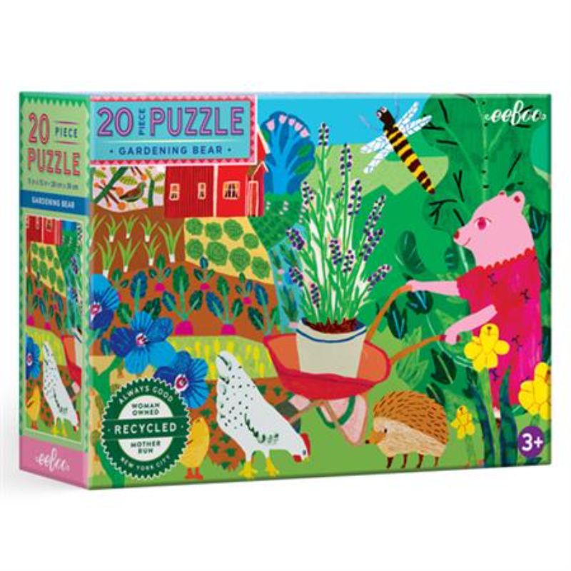 Puzzle Gardening Bear - eeBoo (20pcs)
