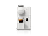 Lattissima One Evo in white, a stylish single-serve coffee machine for effortless lattes and cappuccinos at home.