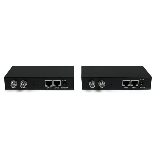 Gigabit Ethernet over Coaxial Unmanaged Network Extender Kit - 2.4km