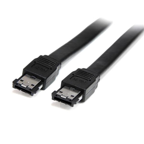 91cm shielded eSATA cable connecting desktops or laptops to external SATA storage for fast, reliable data transfer.