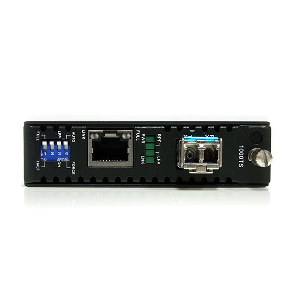 Gigabit Fiber Media Converter for seamless multimode connections up to 550m, featuring durable steel housing and high performance.