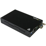 Gigabit Ethernet media converter for copper-to-fiber connections, extending networks up to 20 km with secure, high-speed performance.