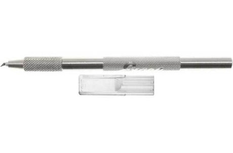 Precision swivel knife for intricate cuts with safety cap, ideal for artists and crafters in various materials.