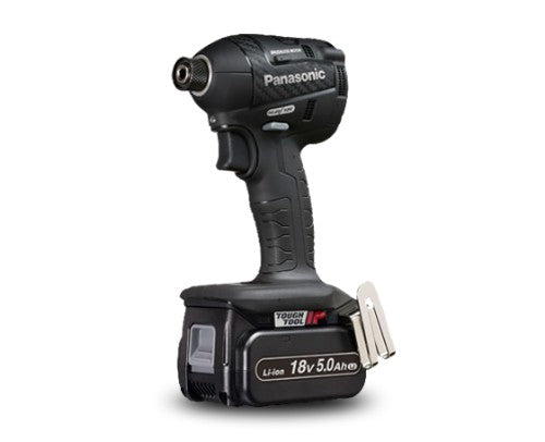 Panasonic Impact Driver 5Ah with dual voltage, compact design, high torque, and LED light for versatile, efficient use.