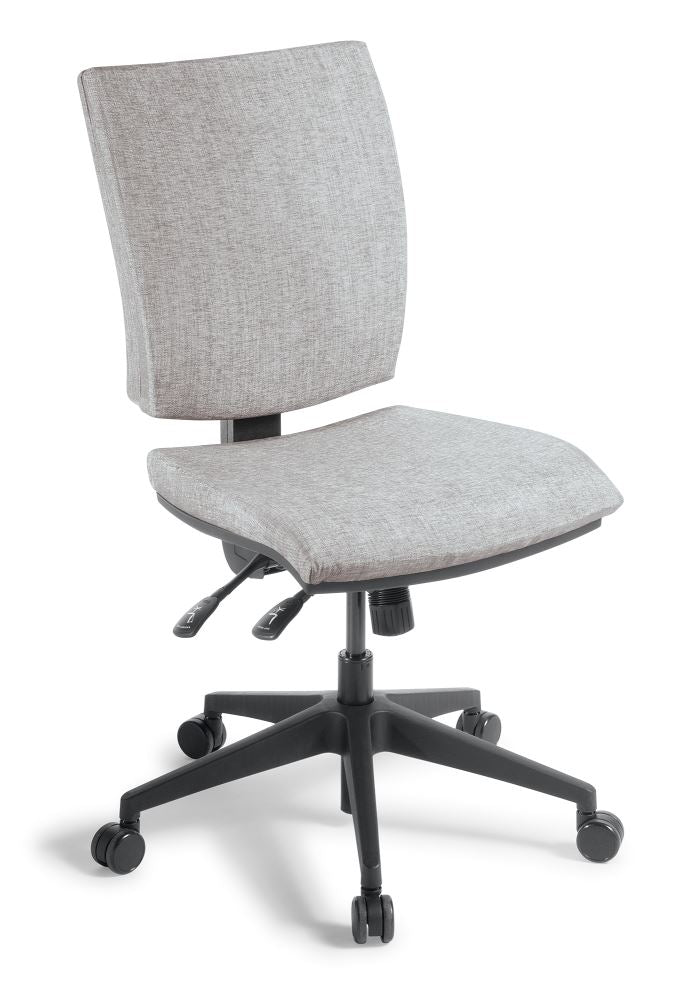 Ergonomic Edge mid-back chair in Textilia Bond Smoke, designed for comfort, support, and style in professional settings.