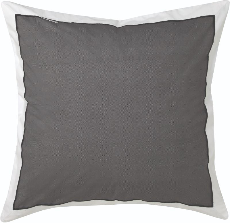 European Pillowcase - Essex Charcoal by Logan & Mason