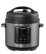 Crock Pot Multi Cooker with 5.7L capacity, 8-in-1 functionality, easy release steam dial, and dishwasher-safe pot.