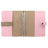 Filofax Original A5 Leather Organiser in Rose, showcasing classic design, high-quality leather, and customizable inserts for organization.