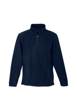 Men's Navy Trinity 1/2 Zip Pullover in XL, made from lightweight fleece with concealed pockets and sophisticated trim.