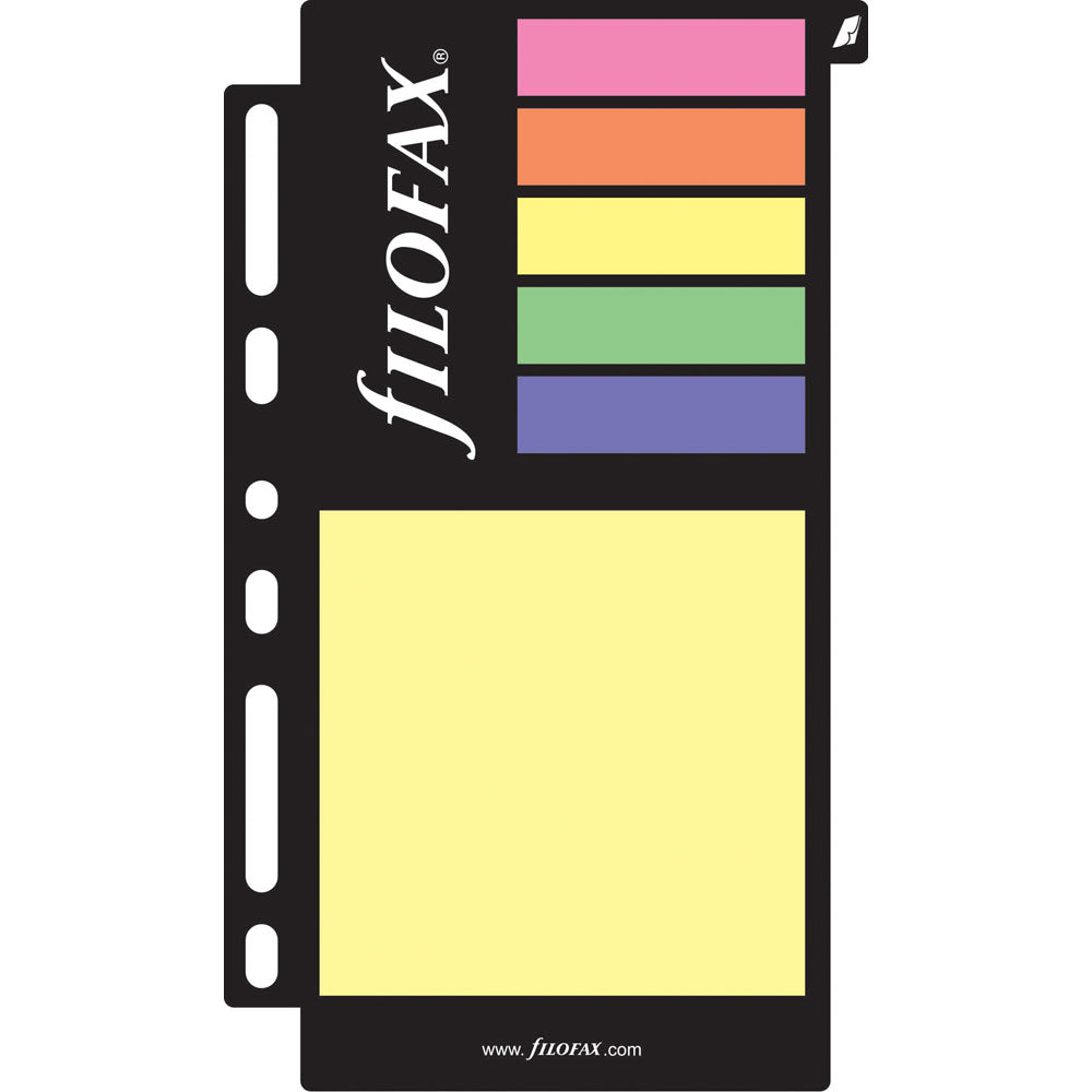 Colorful assorted sticky notes for Filofax Organiser, ideal for reminders and organizing with strong adhesive.