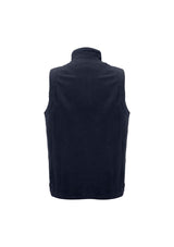 Men's Navy Micro Fleece Vest in 3XL, featuring a full zip and zippered pockets for warmth and style.