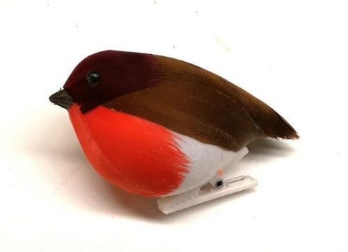 Whimsical 6cm Fat Robin ornament with clip, perfect for holiday decor, adding charm to trees and wreaths.