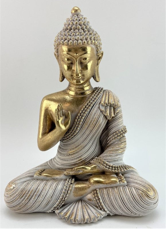 Ornament - Gold Meditating Buddha Statue (20cm)