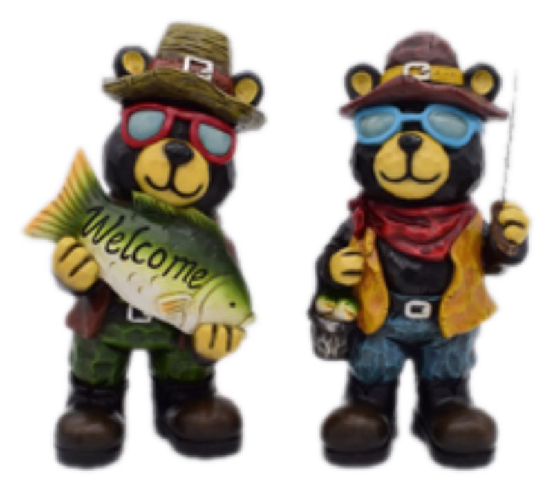 Ornament - Fishing Welcome Bears (Set of 2)