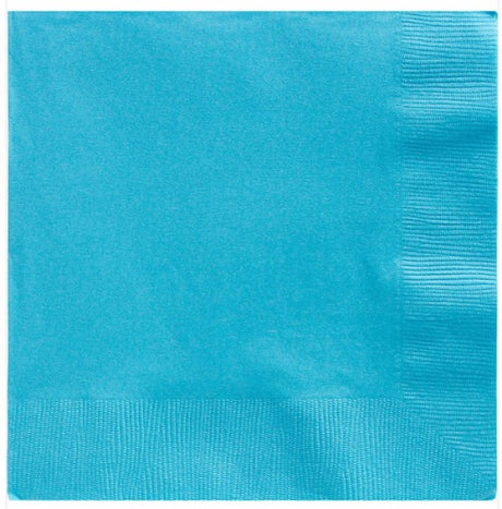 Caribbean Blue 2-ply beverage napkins, pack of 20, perfect for parties and gatherings; stylish, strong, and absorbent.