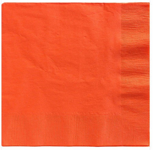 Vibrant orange peel dinner napkins, 2 ply, 40cm x 40cm, pack of 20, perfect for stylish dining and spills.