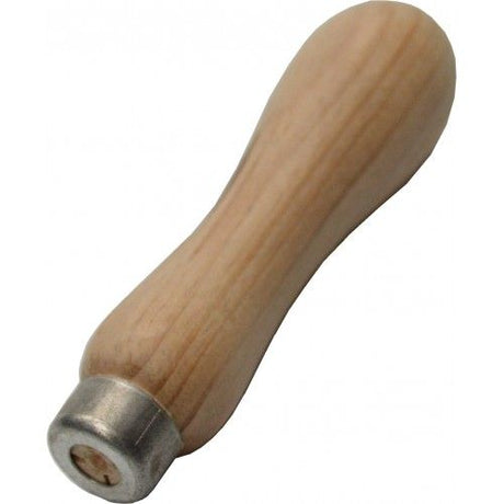 Wood Ferrulled File Handles (3") featuring durable hardwood, ergonomic grip, and robust metal ferrule for secure use.