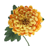 Lifelike orange chrysanthemum artificial flower, 57cm tall, perfect for home decor and floral arrangements.