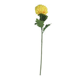 Bright yellow artificial chrysanthemum stem, 57cm high, adds vibrant elegance to any space without maintenance.