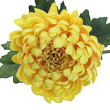 Lifelike yellow chrysanthemum stem, 57cm tall, brightens any space with elegance and warmth, perfect for decor or gifts.