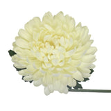 Lifelike cream chrysanthemum flower stem, 56cm tall, ideal for year-round home decor and low-maintenance arrangements.