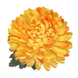 Lifelike orange chrysanthemum single stem, 56cm tall, perfect for vibrant home decor and special occasions.