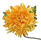 Vibrant orange artificial chrysanthemum stem, 73cm tall, perfect for home decor or event arrangements.