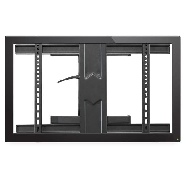 Full motion TV wall mount for up to 100" displays, offering flexibility, sturdy steel support, and adjustable viewing angles.