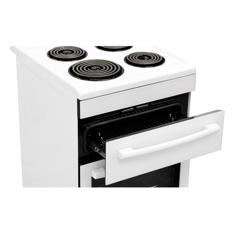 Freestanding Stove - 540mm  Radiant Coil Cooktop - Electric Oven - White