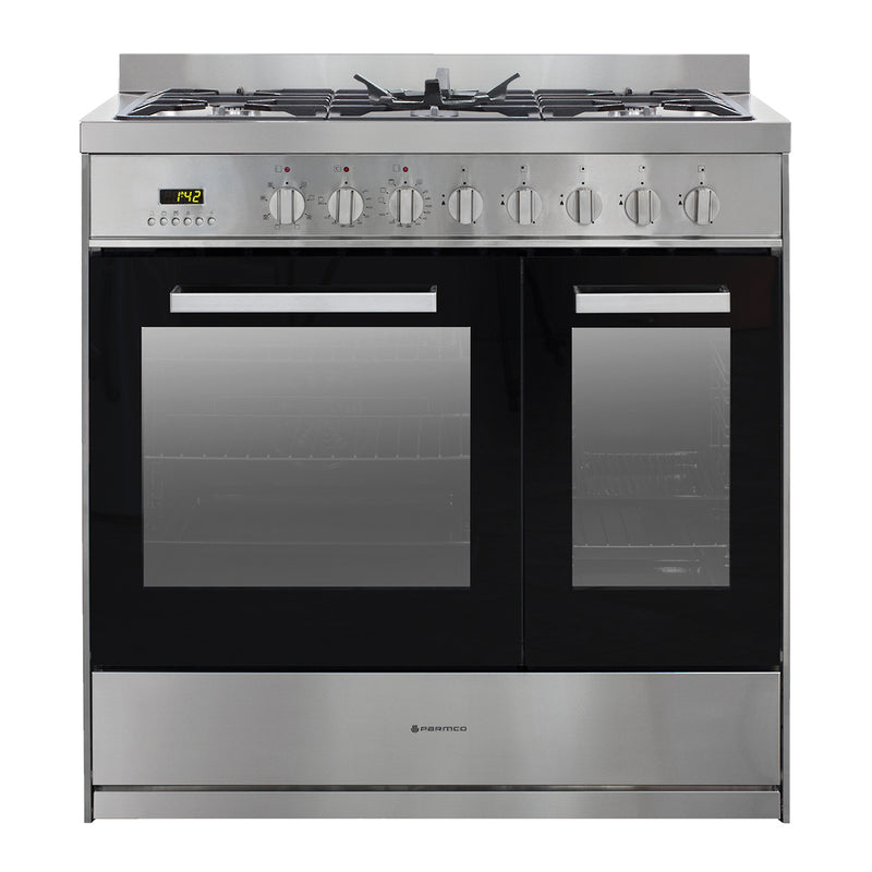 Parmco - Freestanding Stove - 900mm Combination  1 & 1/2 Ovens - Stainless Steel