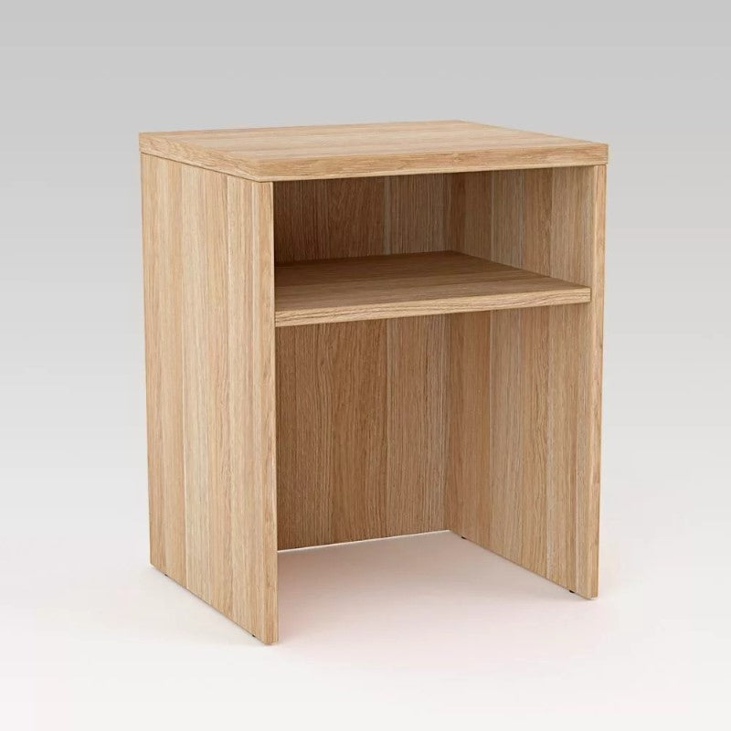 Modern Atlantic Oak bedside table with durable finish, ideal for small spaces and versatile use next to seating.