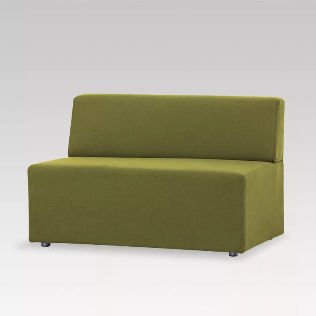 Stylish green two-seater sofa featuring a modern design, ideal for compact living spaces and ultimate comfort.