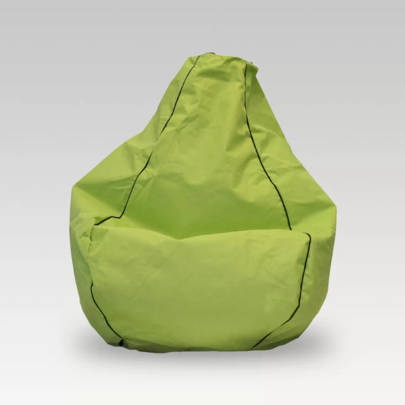 Vibrant lime Premium Canvas Bean Bag, perfect for indoor/outdoor relaxation with durable, water-resistant fabric.