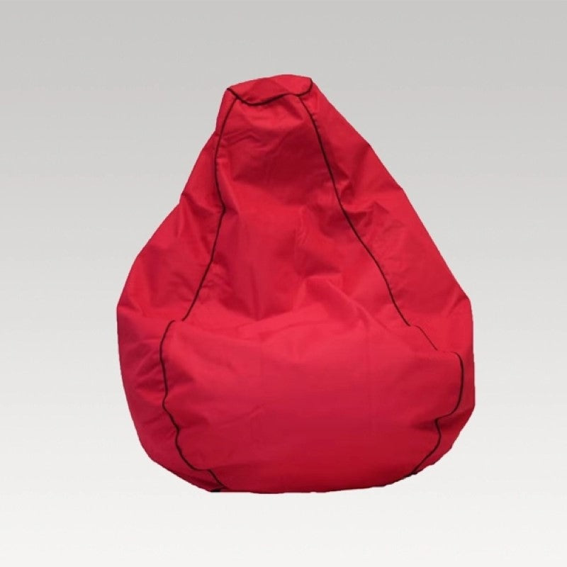 Premium red bean bag made from durable, water-resistant canvas, perfect for indoor and outdoor relaxation.