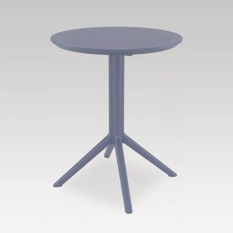 Round Folding Table - Sky 60cm (Dark Grey)