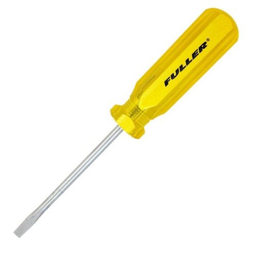 Durable 100mm x 5mm Fuller slotted screwdriver with ergonomic handle, made from chrome vanadium steel for precision tasks.