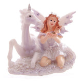 Set of 12 lilac glitter fairy and unicorn figures for imaginative play, featuring vibrant colors and whimsical designs.