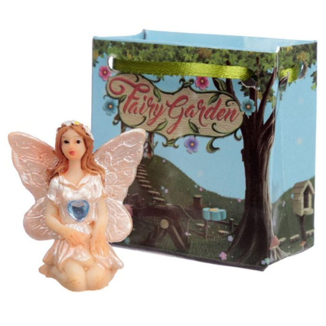 Set of 24 assorted resin gemstone fairies in elegant gift bags, perfect for gifts, party favors, and home decor accents.
