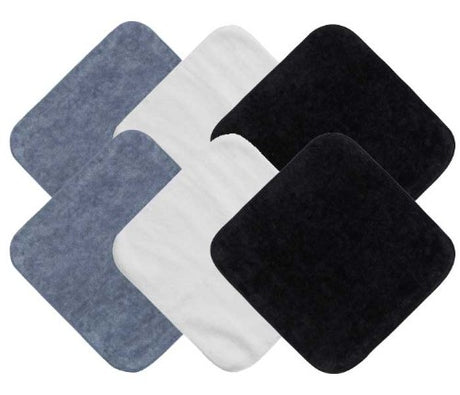 Premium 100% cotton face washers in elegant marble design, ultra-soft and absorbent, perfect for everyday cleansing.